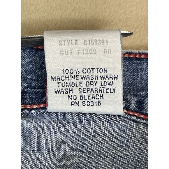 Lucky Brand Jeans Womens 10 Blue Low Rise Boot Leg Button Fly 90s Y2K Relaxed - Picture 11 of 16